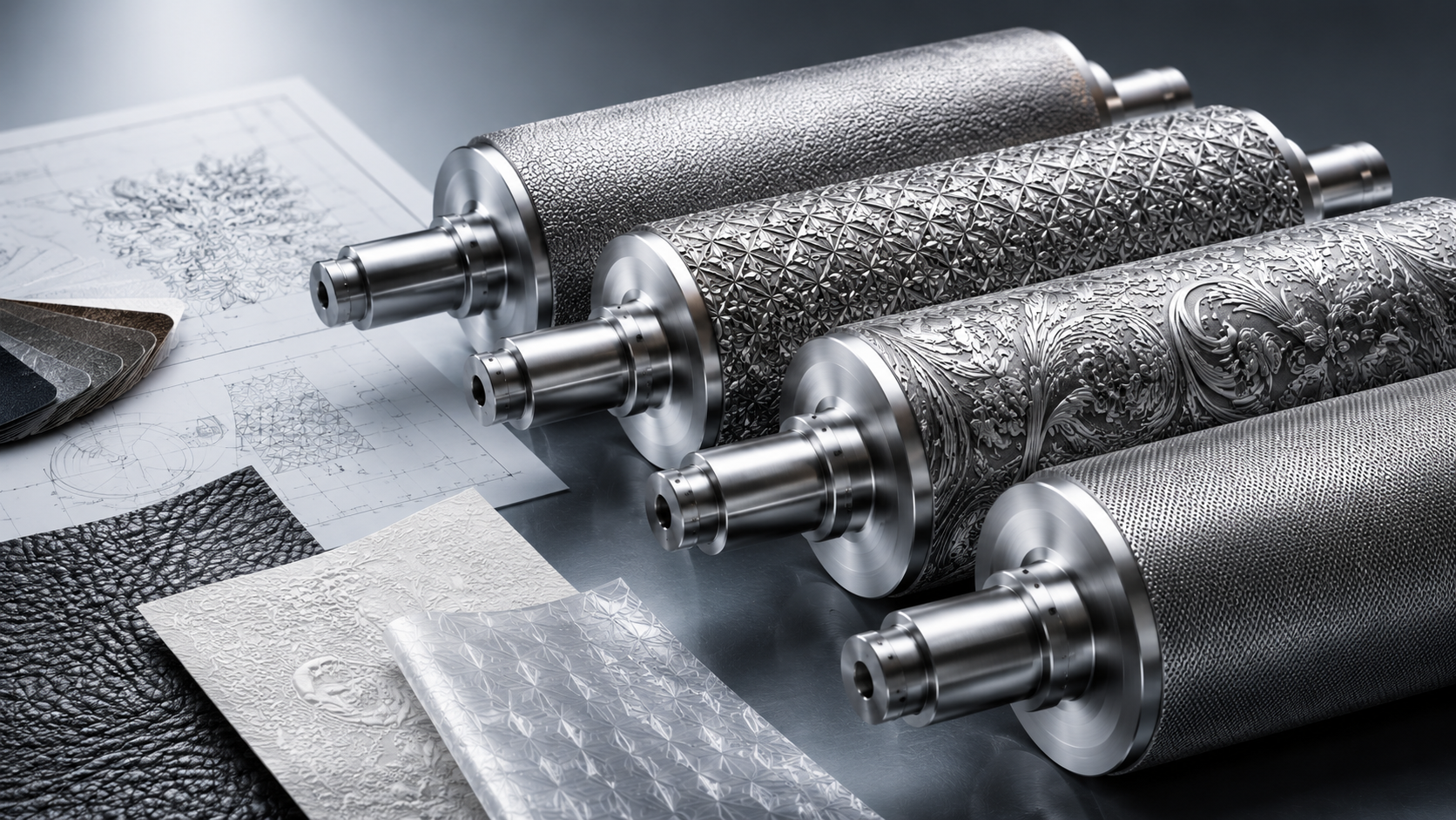 CNC engraving on embossing roll